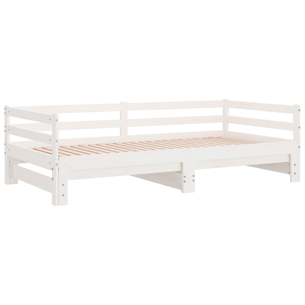 udtræksseng uden madras 80x200 cm hvid