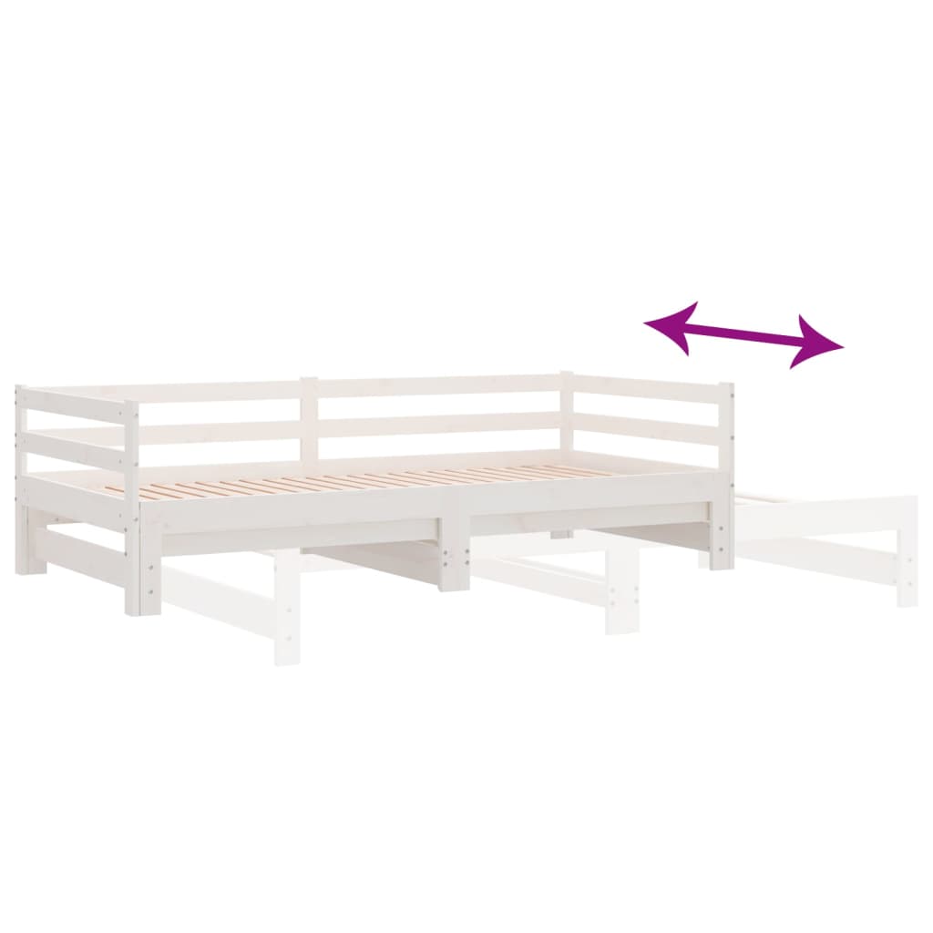 udtræksseng uden madras 80x200 cm hvid