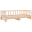 daybed med udtræk 2x(80x200) cm massivt fyrretræ