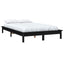 sengeramme 120x200 cm massivt fyrretræ sort