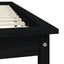 sengeramme 120x200 cm massivt fyrretræ sort