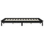 sengeramme 150x200 cm massivt fyrretræ sort
