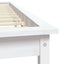 sengeramme 180x200 cm massivt fyrretræ hvid