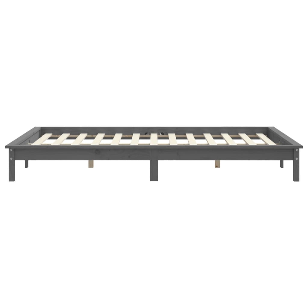 sengeramme 120x190 cm Small Double massivt fyrretræ grå