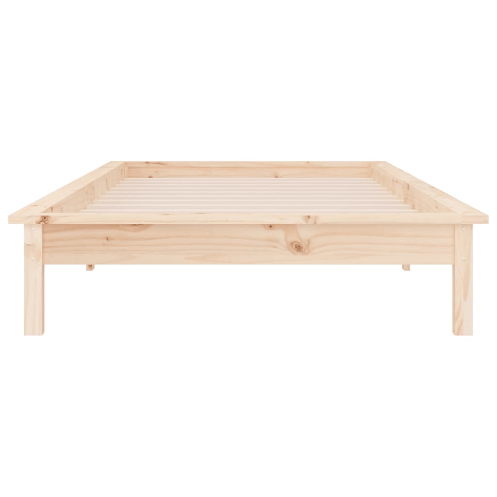 sengeramme med LED 75x190 cm Small Single massivt træ