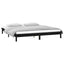 sengeramme med LED-lys 140x190 cm massivt træ sort