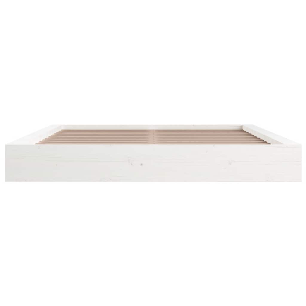 sengeramme 160x200 cm massivt træ hvid
