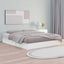 sengeramme 150x200 cm King Size massivt træ hvid