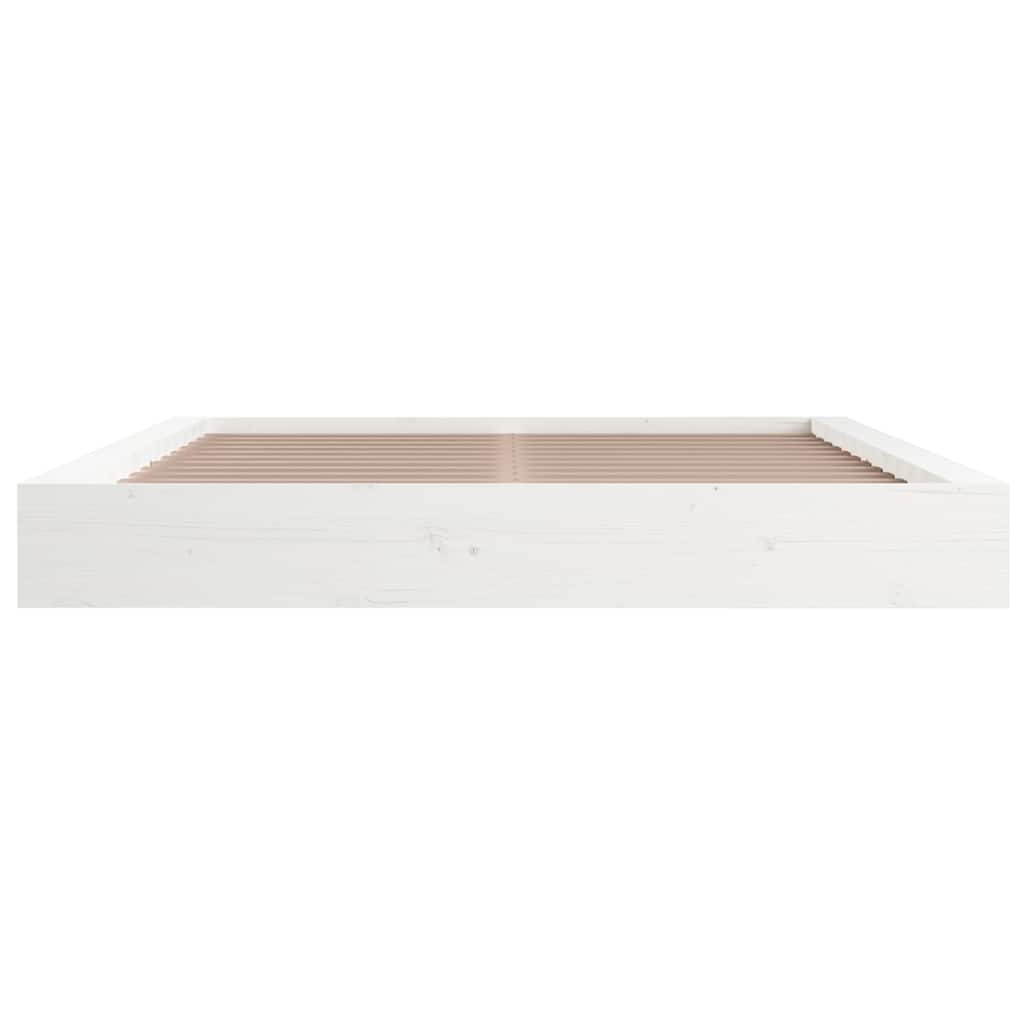 sengeramme 140x200 cm massivt træ hvid