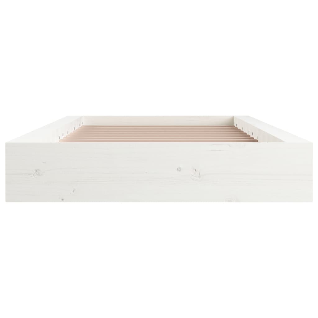 sengeramme 90x200 cm massivt træ hvid