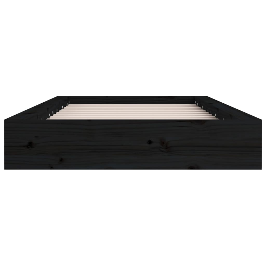 sengeramme 75x190 cm Small Single massivt træ sort