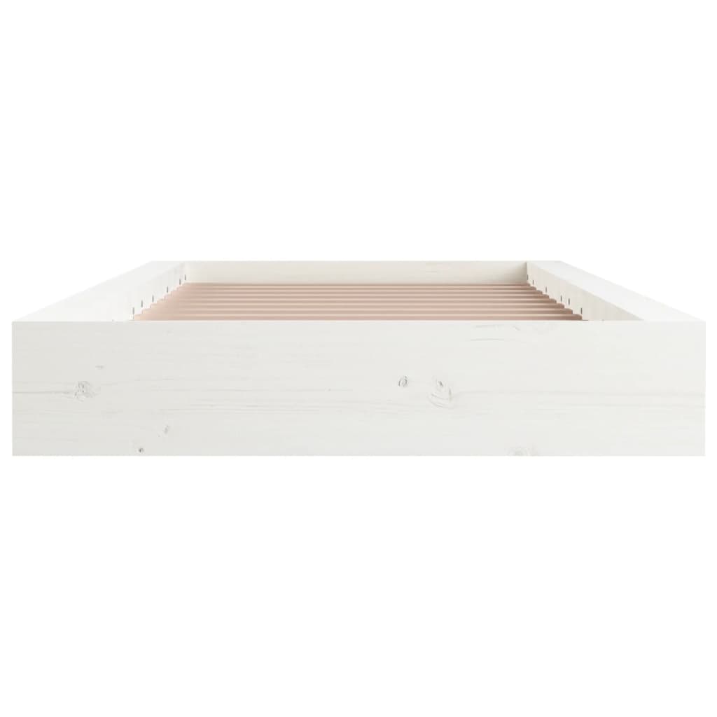 sengeramme 90x190 cm Single massivt træ hvid