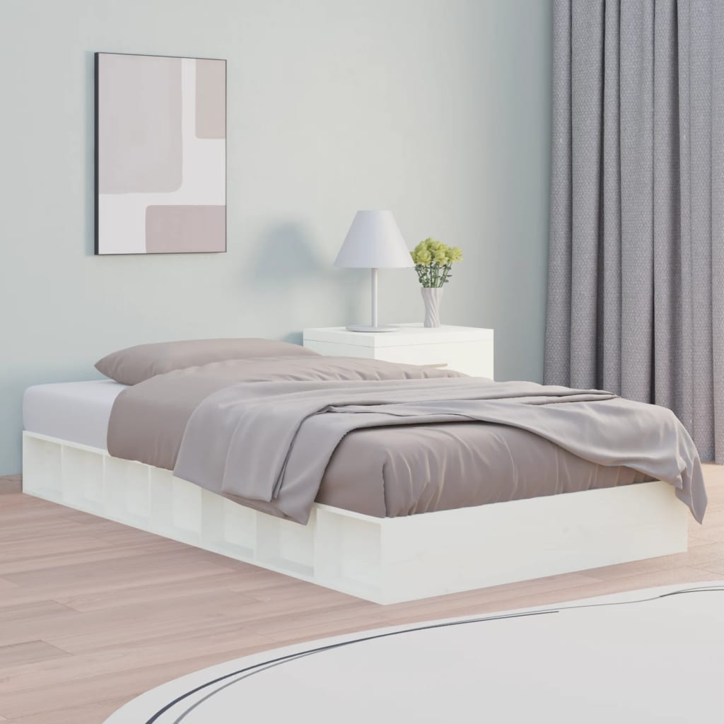 sengeramme 120x190 cm Small Double massivt træ hvid