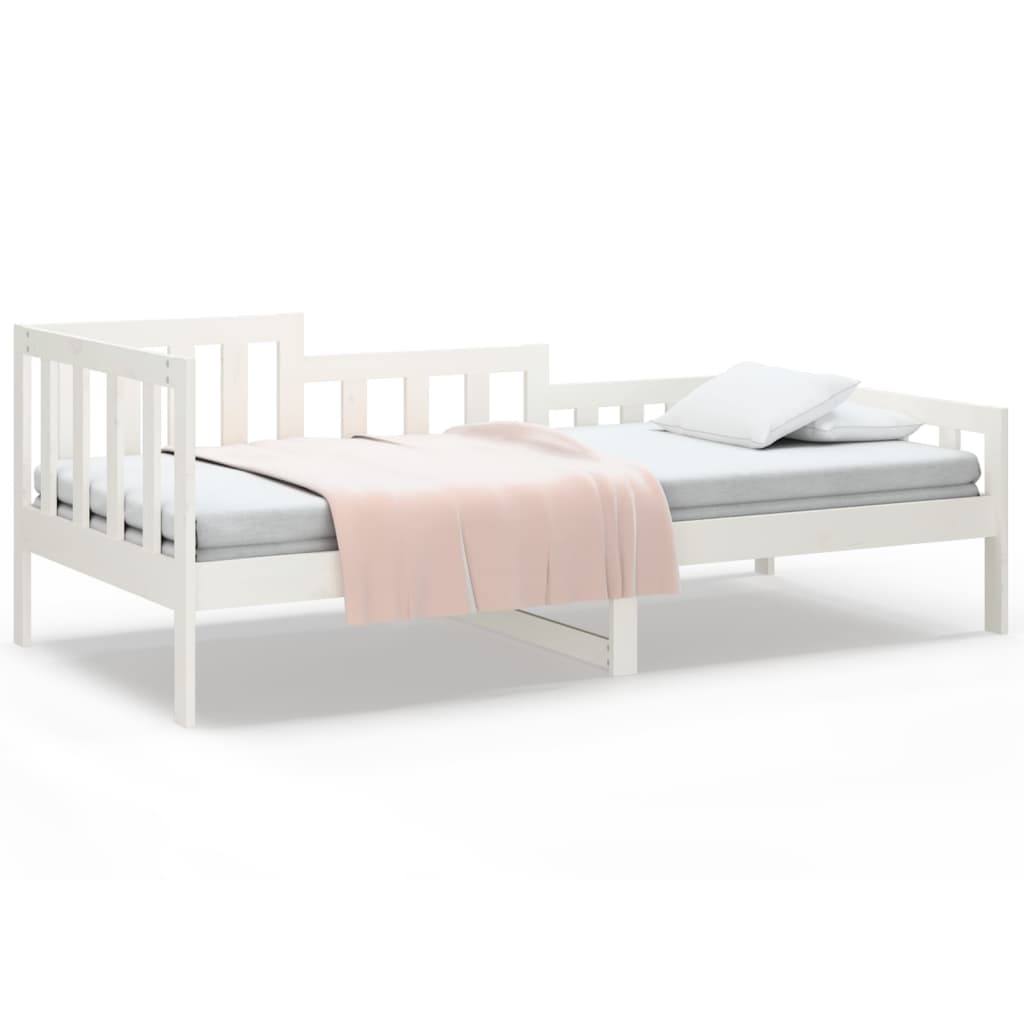 daybed uden madras 80x200 cm massivt fyrretræ hvid