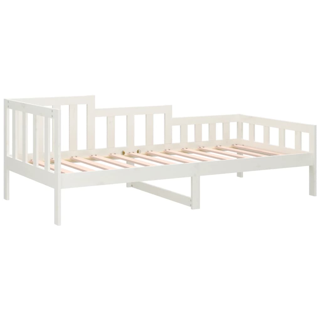 daybed uden madras 80x200 cm massivt fyrretræ hvid