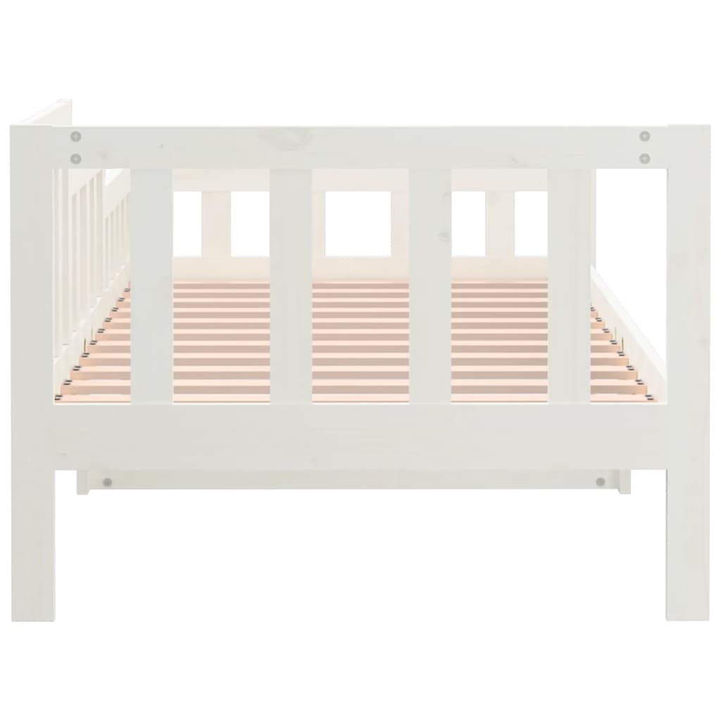daybed uden madras 80x200 cm massivt fyrretræ hvid
