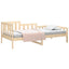 daybed uden madras 90x200 cm massivt fyrretræ