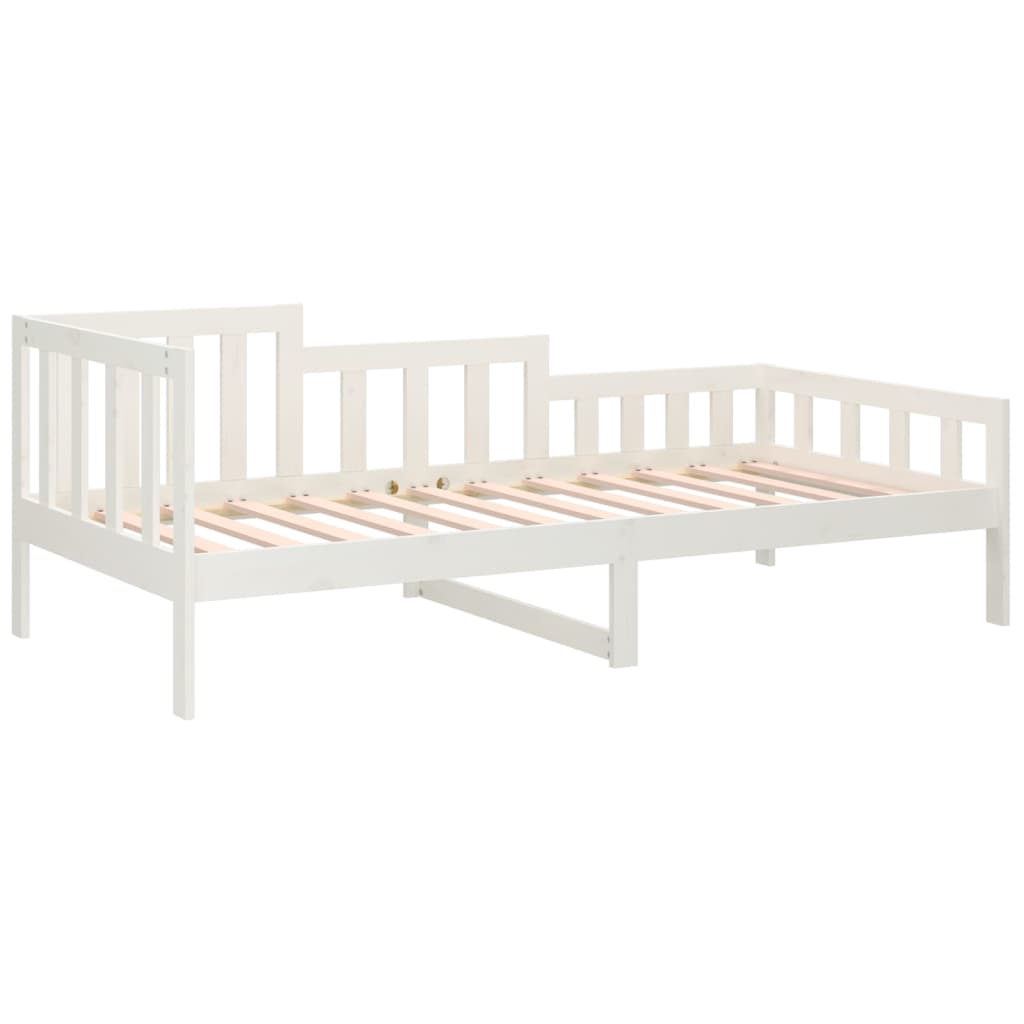 daybed uden madras 90x200 cm massivt fyrretræ hvid