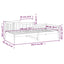 daybed uden madras 90x200 cm massivt fyrretræ hvid