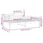 daybed uden madras 90x190 cm massivt fyrretræ