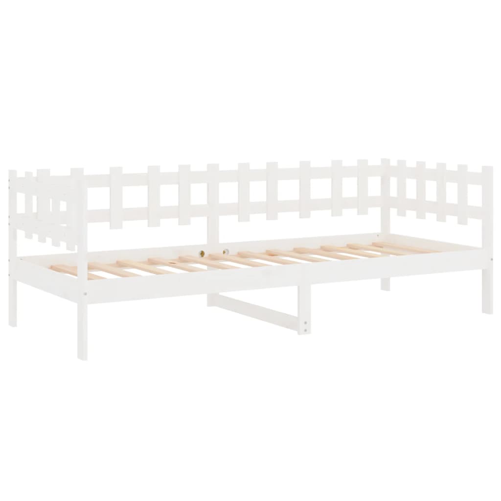 daybed uden madras 80x200 cm massivt fyrretræ hvid
