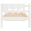 daybed uden madras 80x200 cm massivt fyrretræ hvid