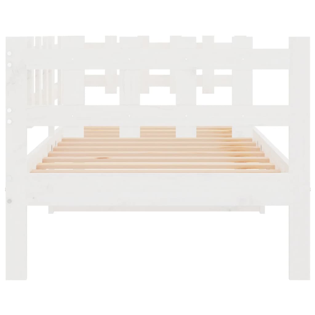 daybed uden madras 80x200 cm massivt fyrretræ hvid