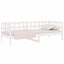 daybed uden madras 90x190 cm massivt fyrretræ hvid