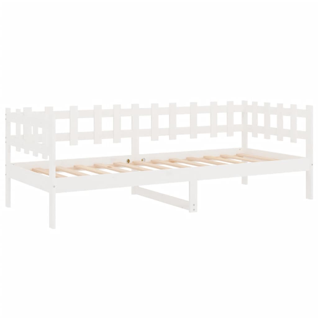 daybed uden madras 90x190 cm massivt fyrretræ hvid