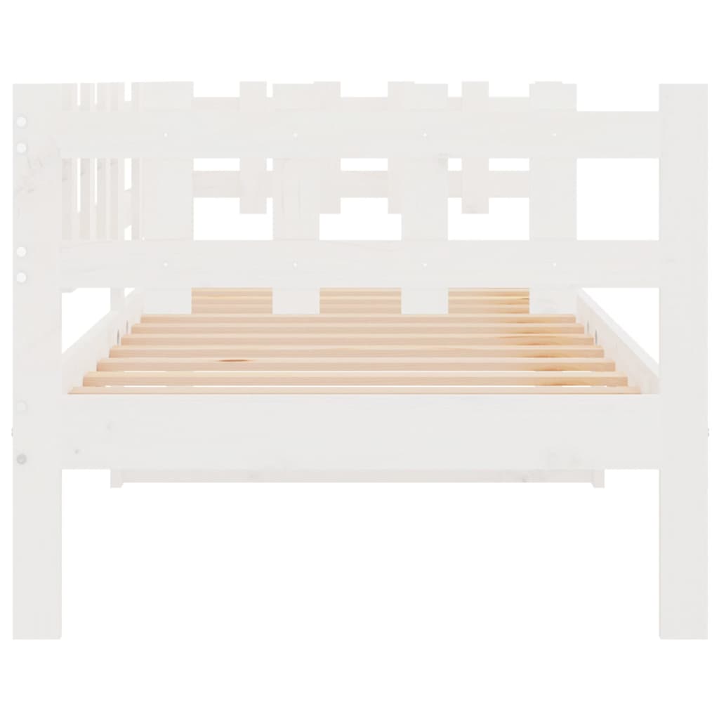 daybed uden madras 90x190 cm massivt fyrretræ hvid