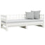 daybed med udtræk 2x(90x200) cm massivt fyrretræ hvid