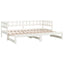 daybed med udtræk 2x(90x200) cm massivt fyrretræ hvid