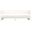 daybed med udtræk 2x(90x200) cm massivt fyrretræ hvid