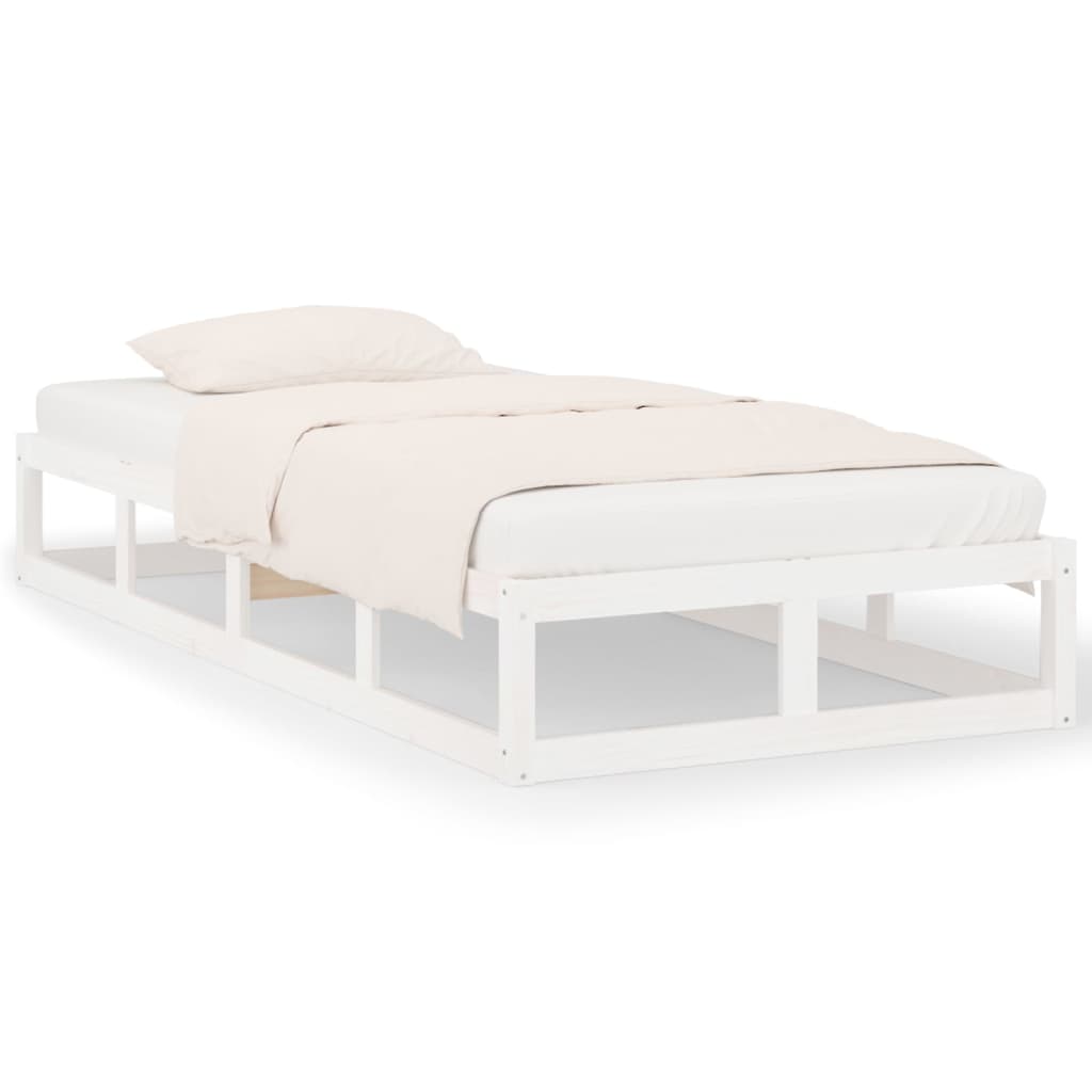 sengeramme 90x200 cm massivt træ hvid
