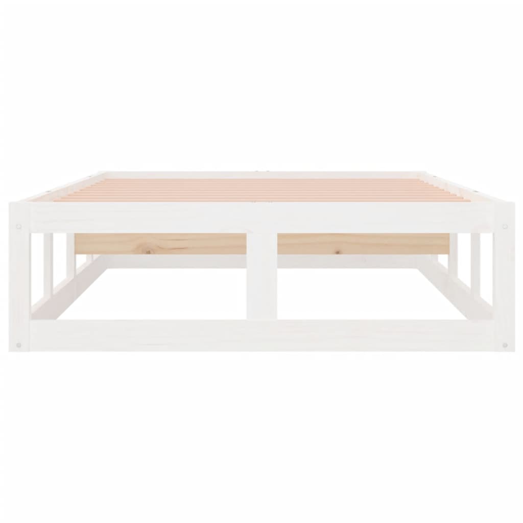 sengeramme 90x200 cm massivt træ hvid