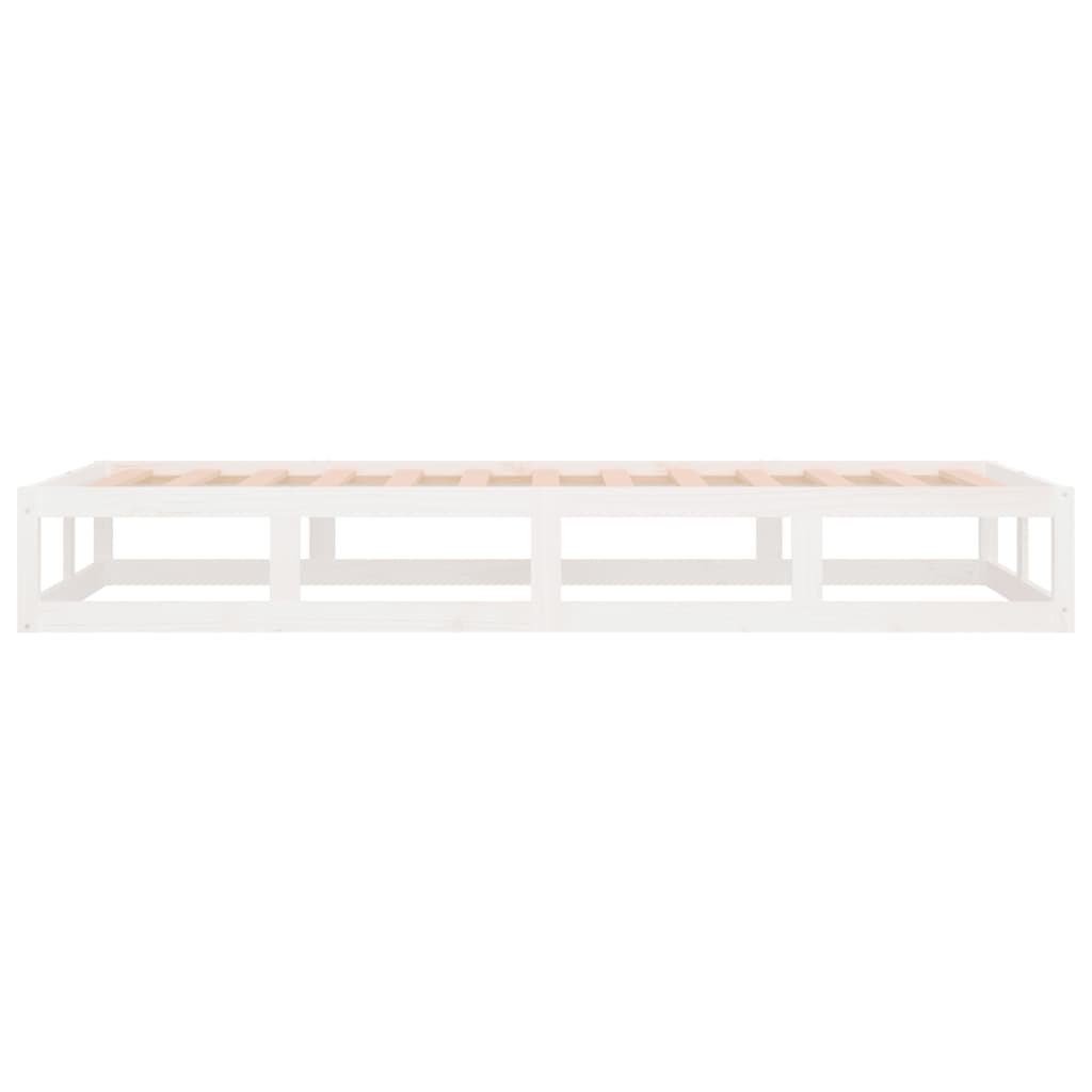 sengeramme 90x200 cm massivt træ hvid