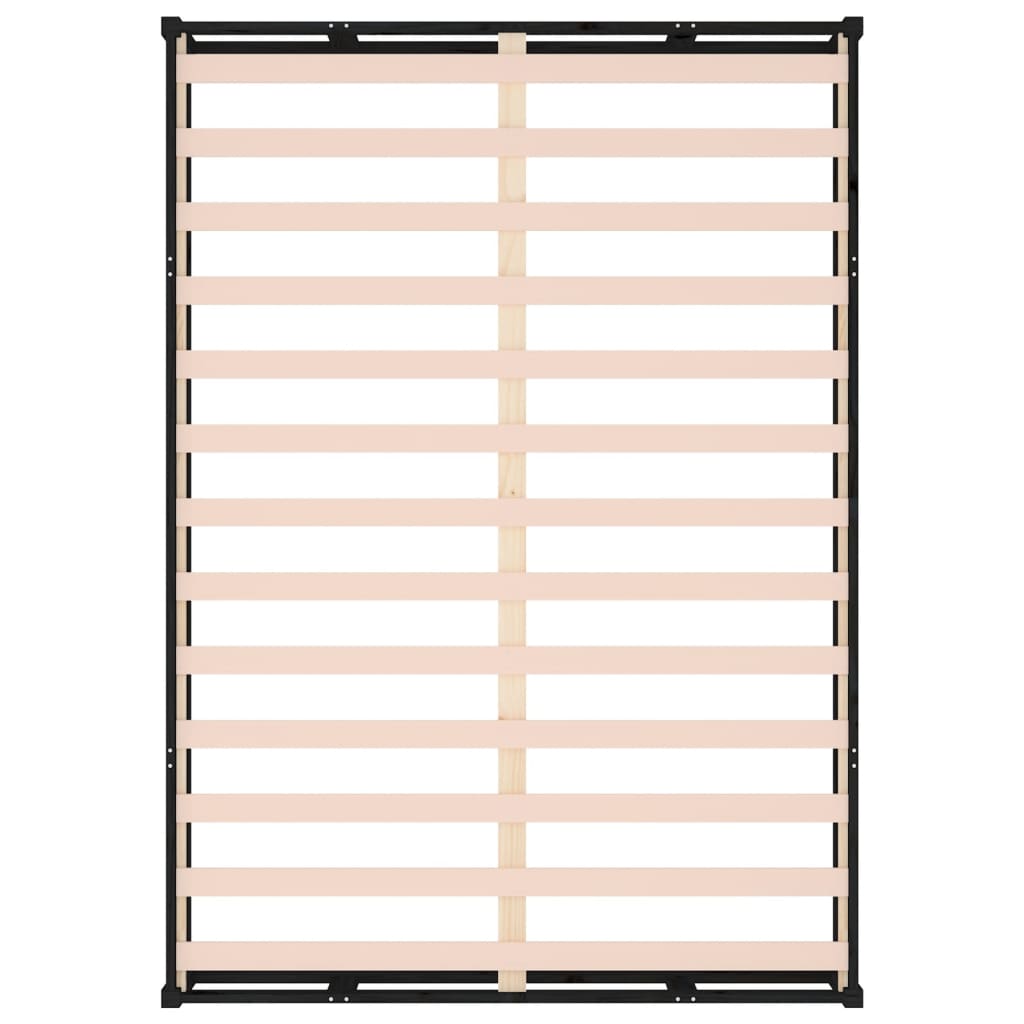 sengeramme 120x200 cm massivt træ sort
