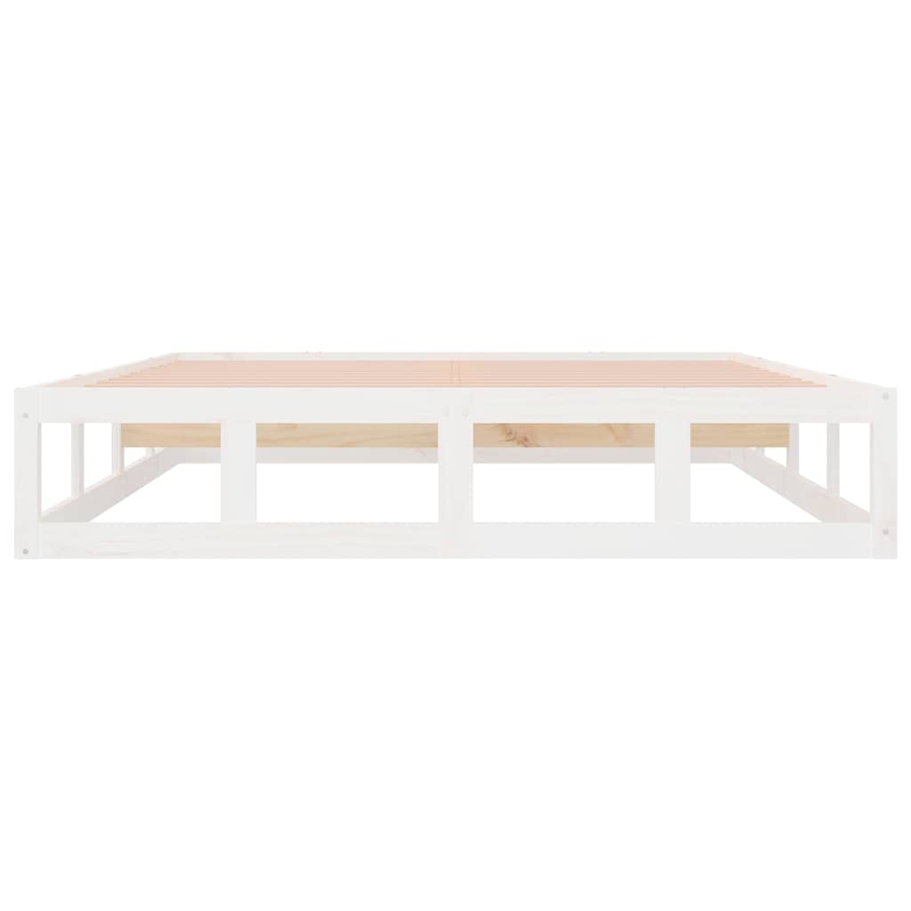 sengeramme 140x200 cm massivt træ hvid