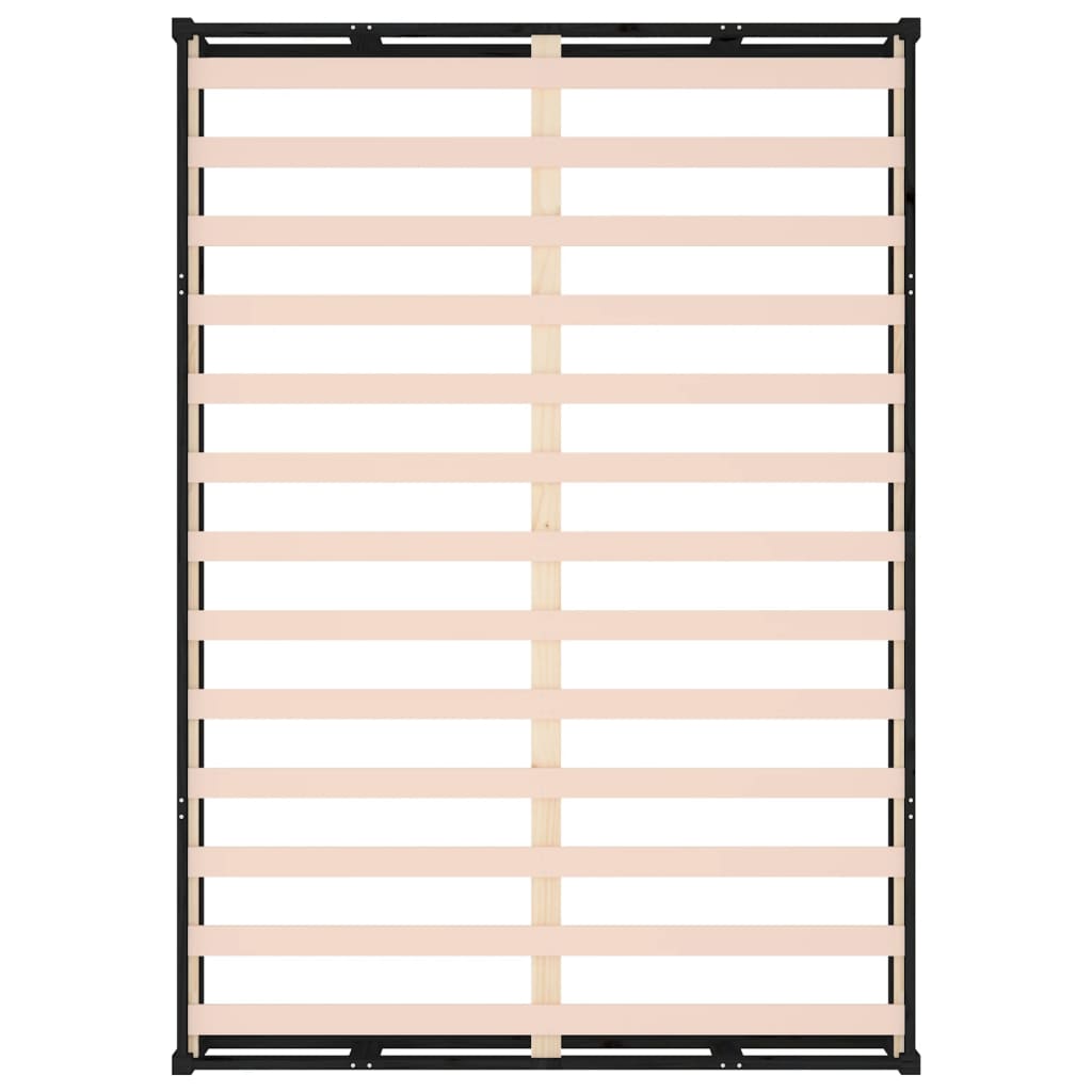 sengeramme 160x200 cm massivt træ sort
