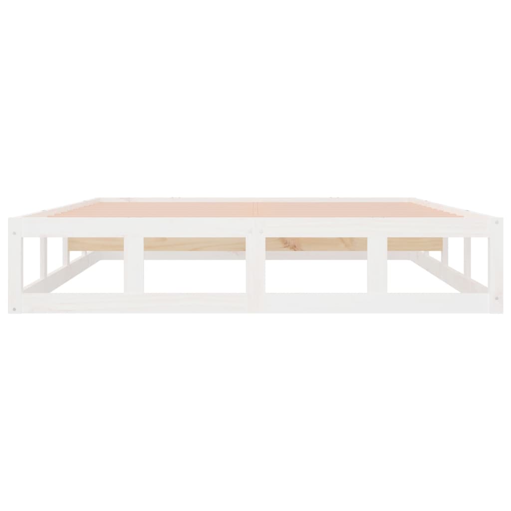 sengeramme 180x200 cm Super King massivt træ hvid