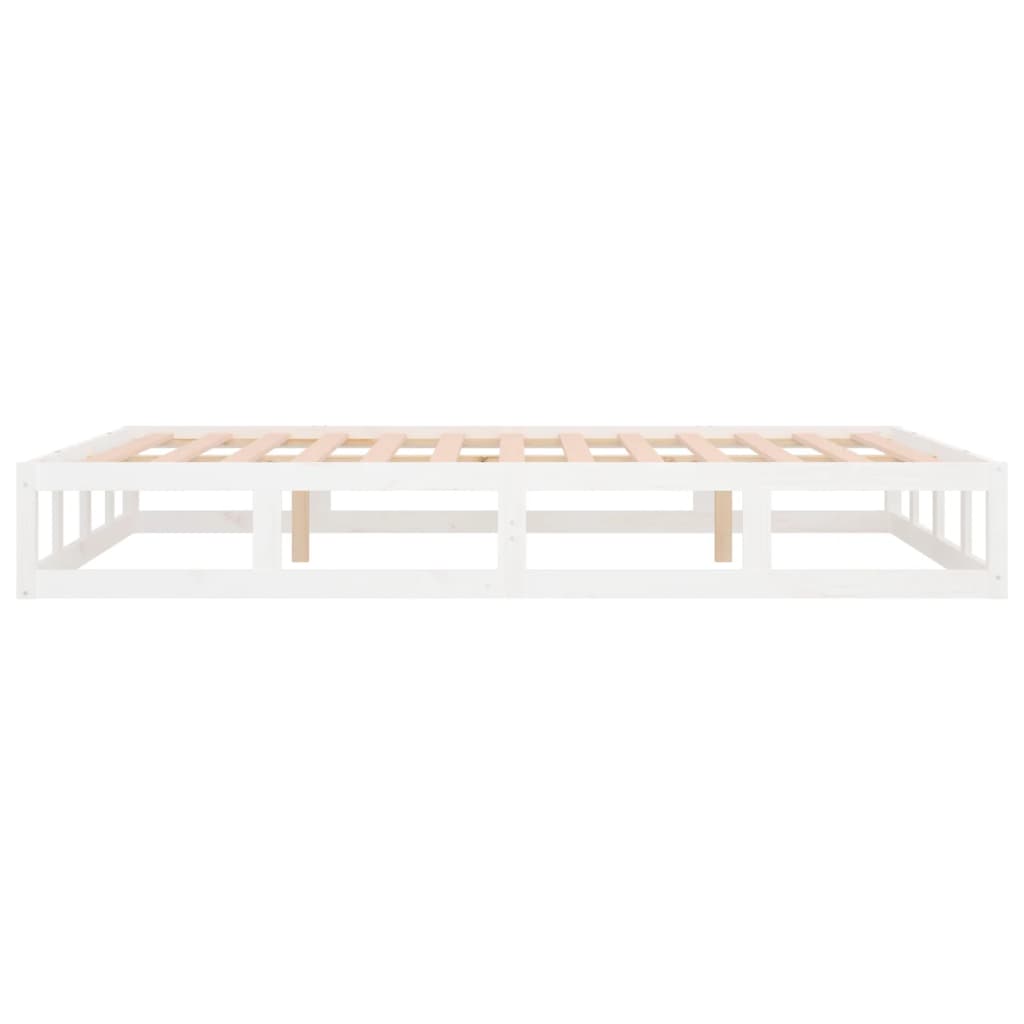 sengeramme 200x200 cm massivt træ hvid