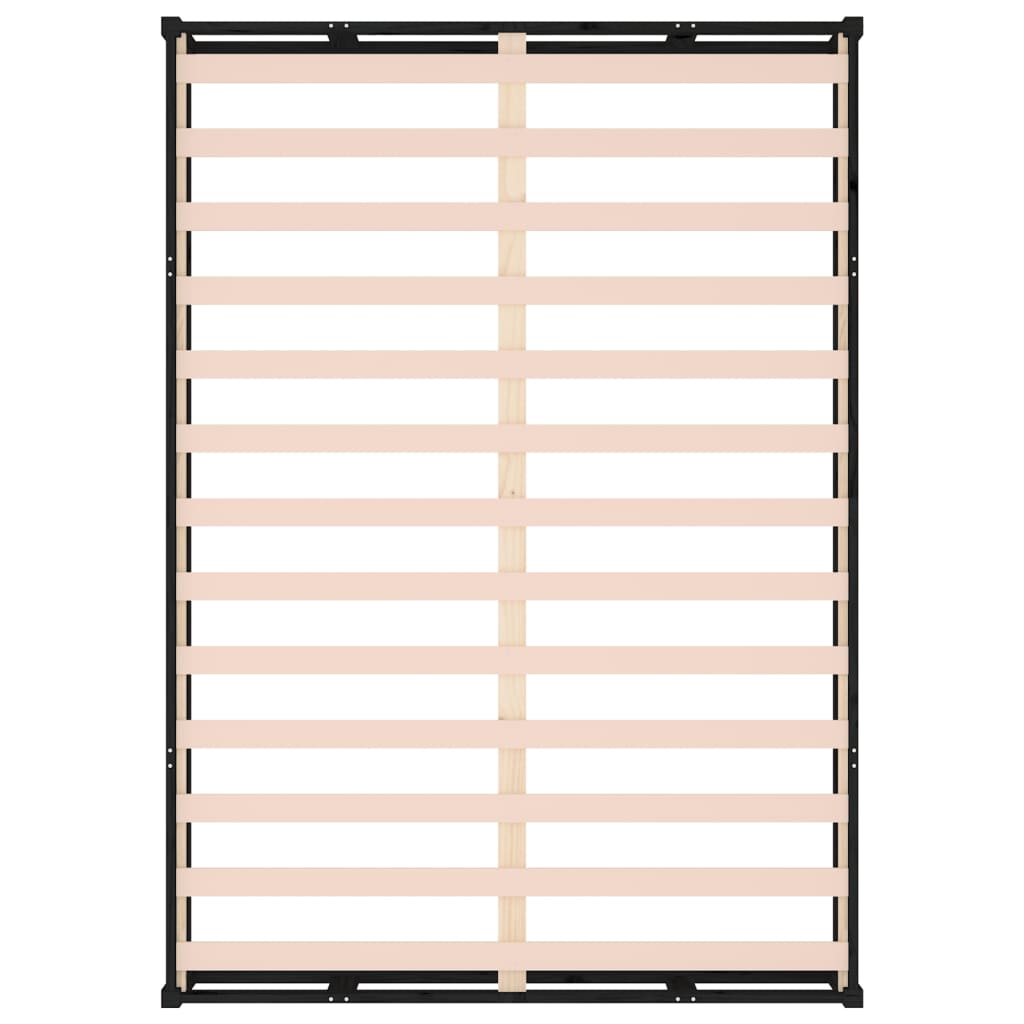 sengeramme 200x200 cm massivt træ sort