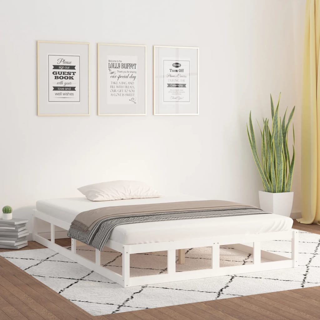 sengeramme 120x190 cm Small Double massivt træ hvid