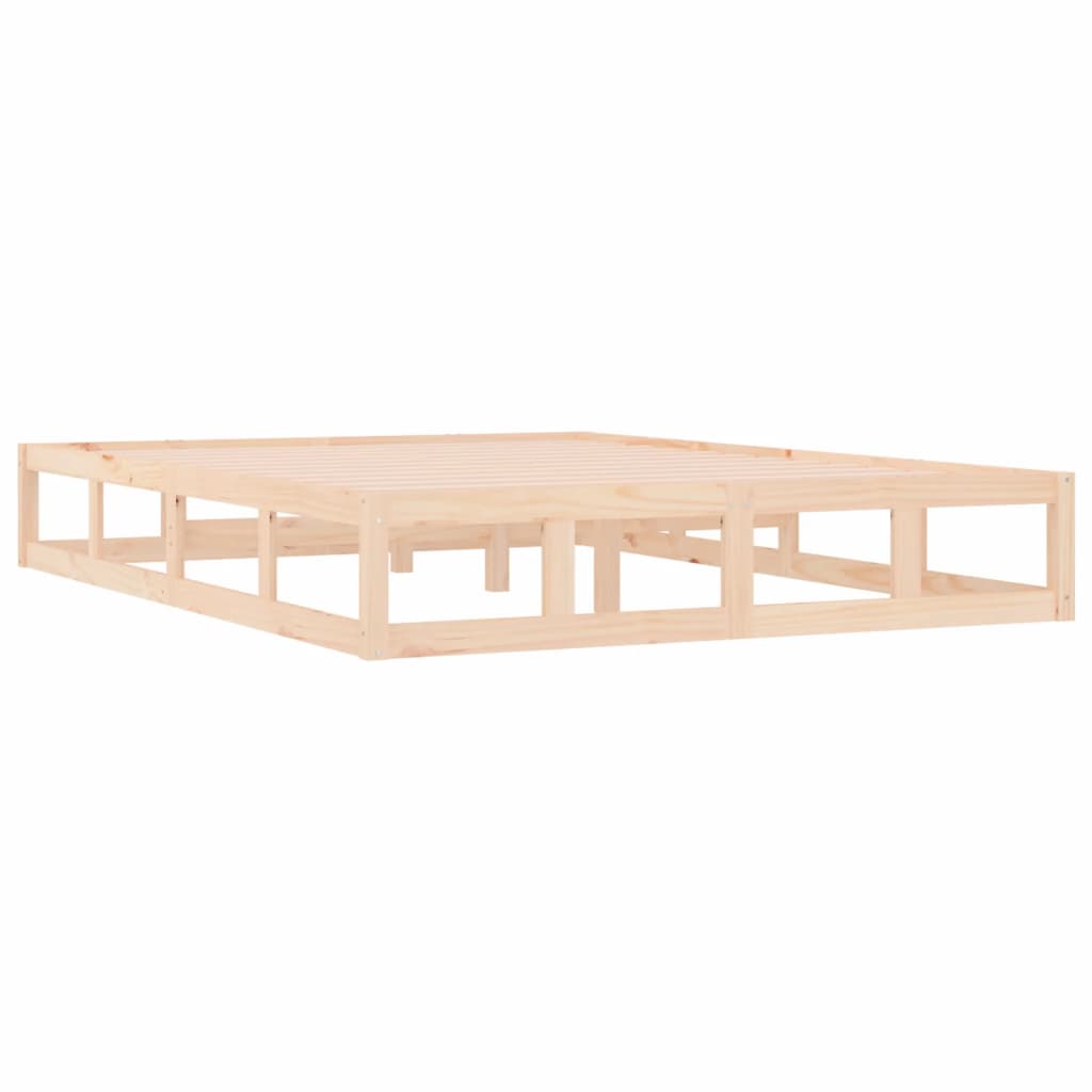 sengeramme 135x190 cm dobbelt massivt træ