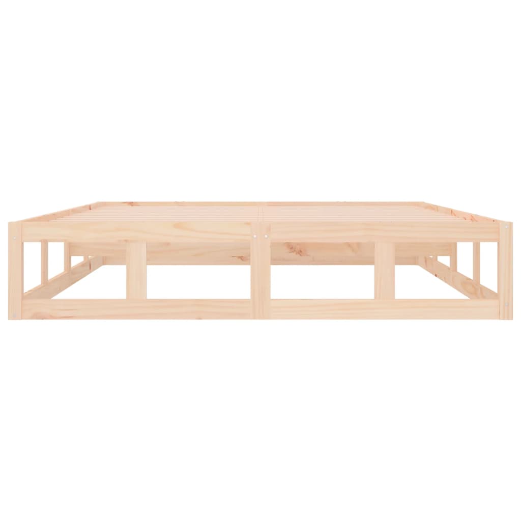 sengeramme 135x190 cm dobbelt massivt træ