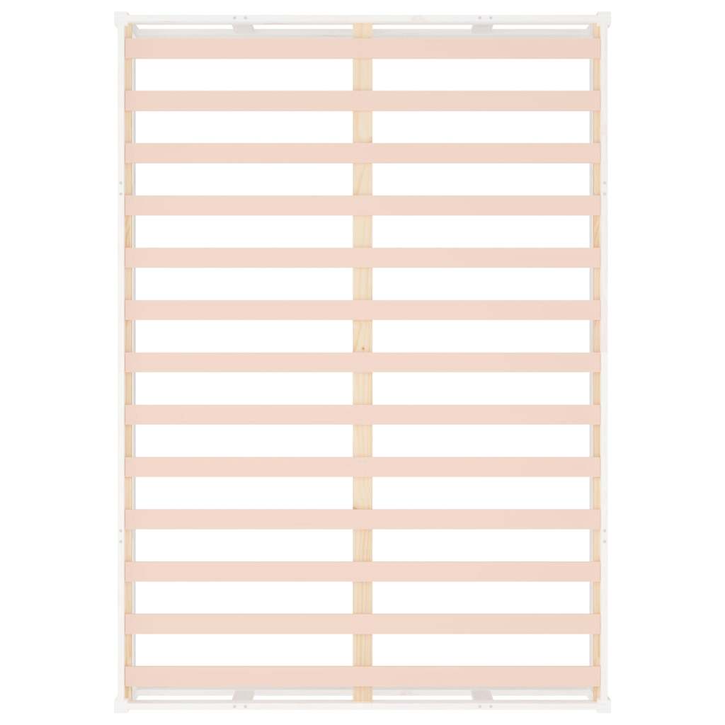 sengeramme 135x190 cm dobbelt massivt træ hvid