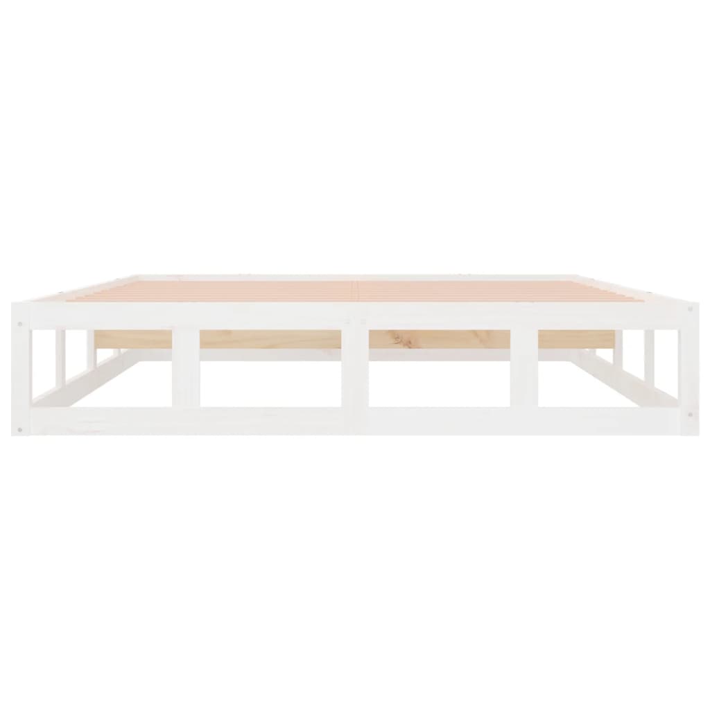 sengeramme 140x190 cm massivt træ hvid