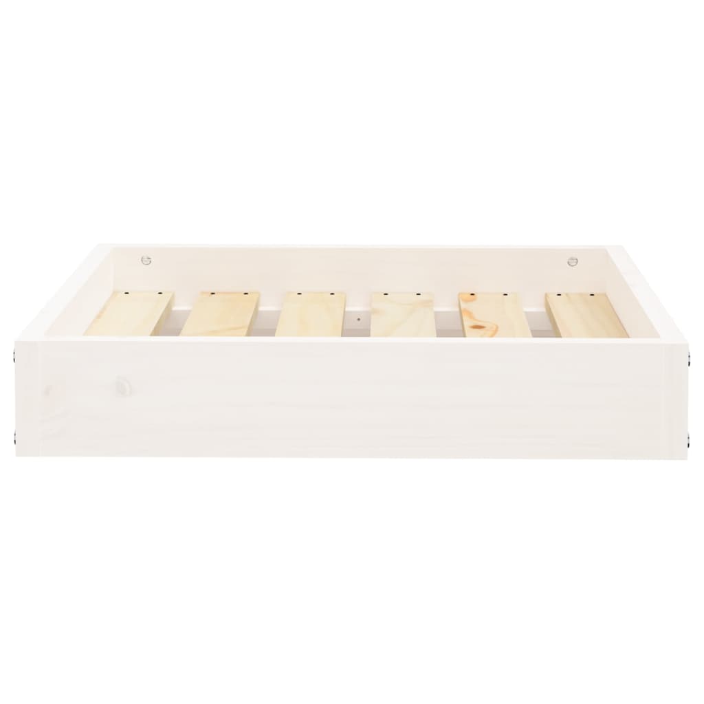 hundeseng 51,5x44x9 cm massivt fyrretræ hvid