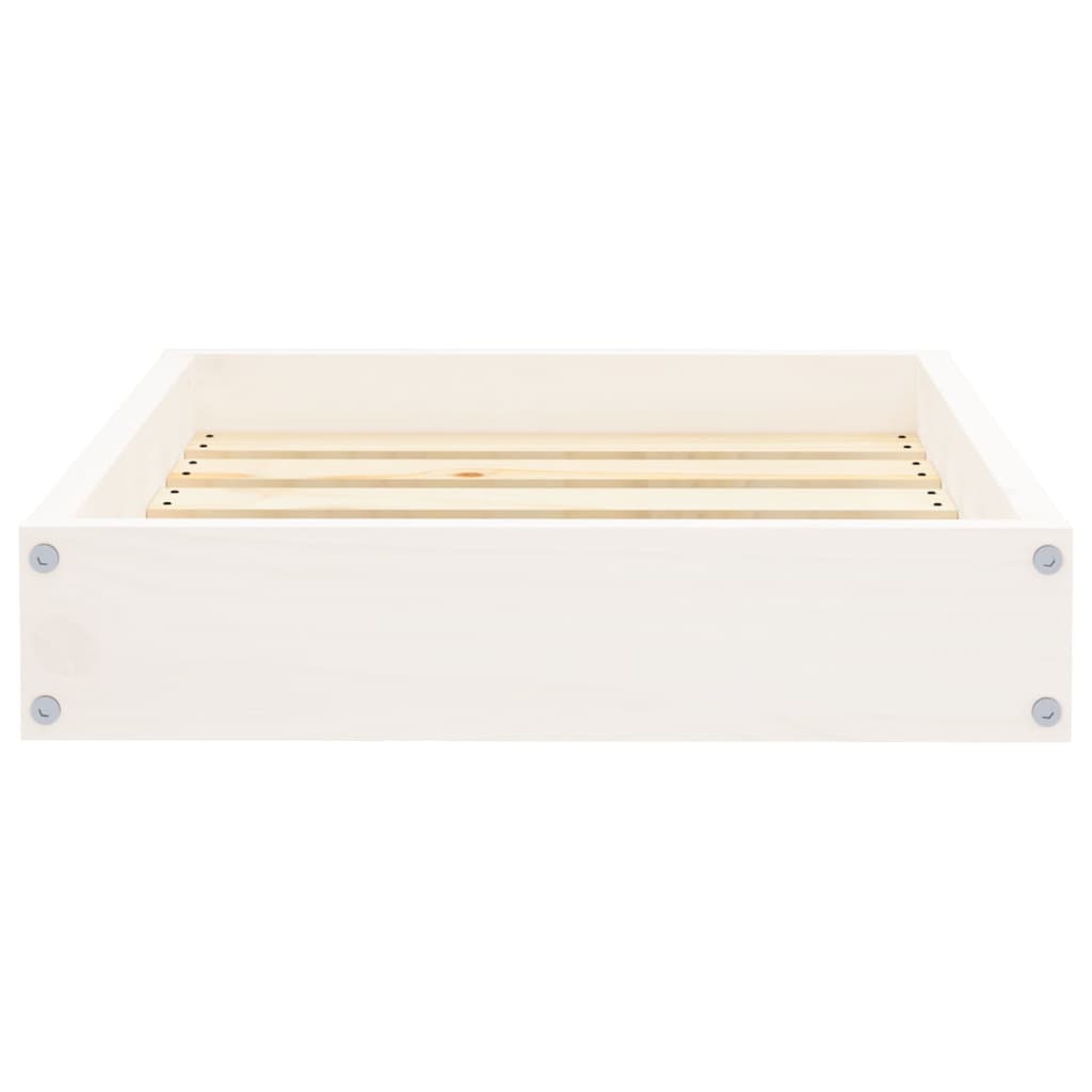 hundeseng 51,5x44x9 cm massivt fyrretræ hvid