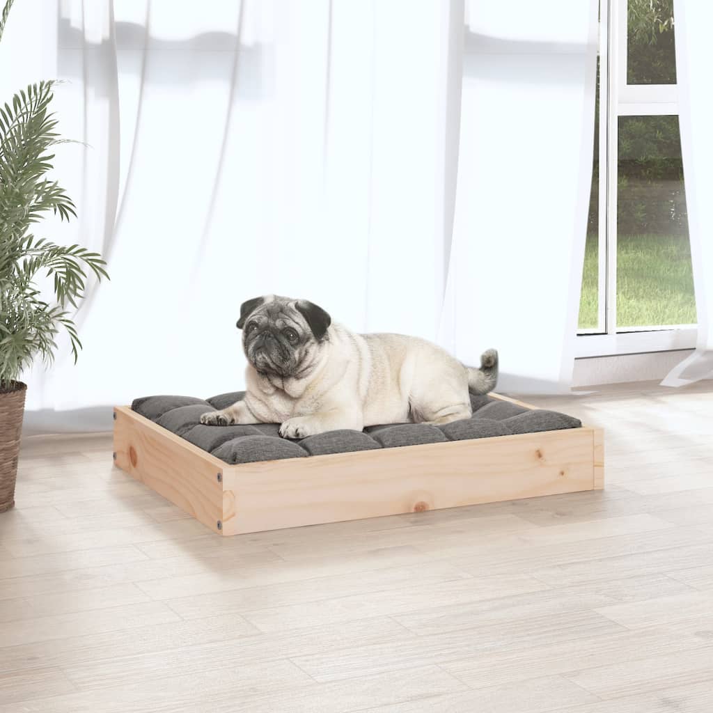 hundeseng 61,5x49x9 cm massivt fyrretræ